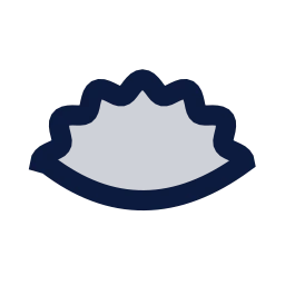 Dumpling icon, Sharp Duotone style