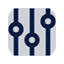 Equalizer icon, Sharp Duotone style