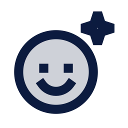 Face filter icon, Sharp Duotone style