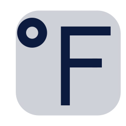 Fahrenheit icon, Sharp Duotone style