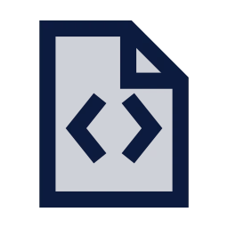 File code icon, Sharp Duotone style