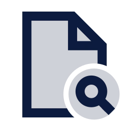 File search icon, Sharp Duotone style