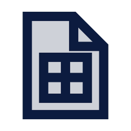 File spreadsheet icon, Sharp Duotone style