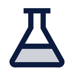 Flask icon, Sharp Duotone style