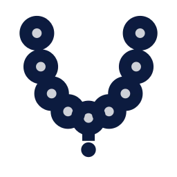 Flower garland icon, Sharp Duotone style