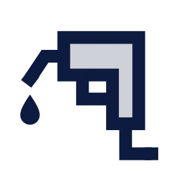 Fuel nozzle icon, Sharp Duotone style