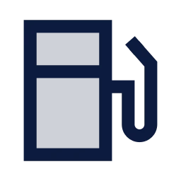 Fuel pump icon, Sharp Duotone style