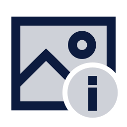 Image info icon, Sharp Duotone style