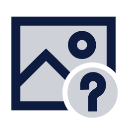 Image question icon, Sharp Duotone style