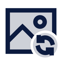 Image refresh icon, Sharp Duotone style