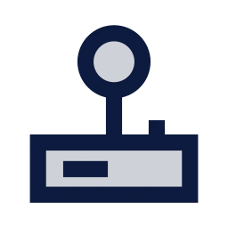 Joystick icon, Sharp Duotone style