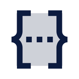 Json icon, Sharp Duotone style