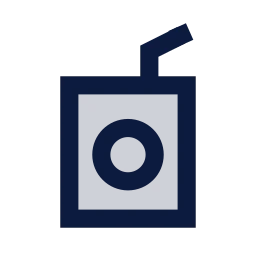 Juice box icon, Sharp Duotone style