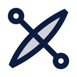 Kayak icon, Sharp Duotone style