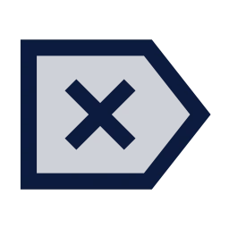 Key delete icon, Sharp Duotone style