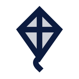 Kite icon, Sharp Duotone style