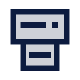 Label printer icon, Sharp Duotone style