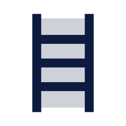 Ladder icon, Sharp Duotone style