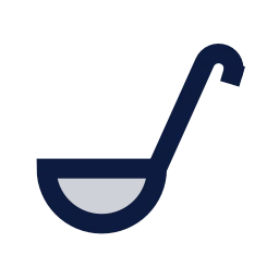 Ladle icon, Sharp Duotone style