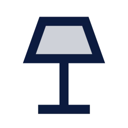 Lamp icon, Sharp Duotone style