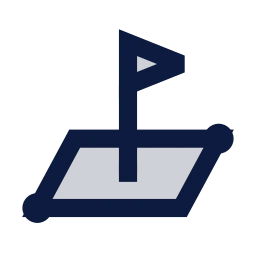 Land plot icon, Sharp Duotone style