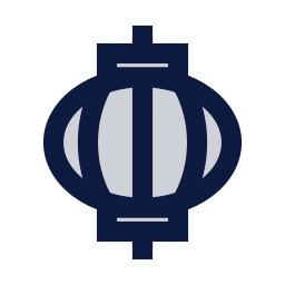 Lantern paper icon, Sharp Duotone style