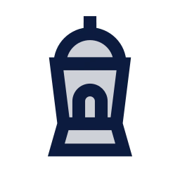 Lantern ramadan icon, Sharp Duotone style