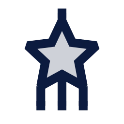 Lantern star icon, Sharp Duotone style