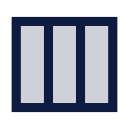 Layout columns icon, Sharp Duotone style