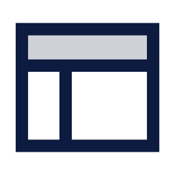 Layout header icon, Sharp Duotone style