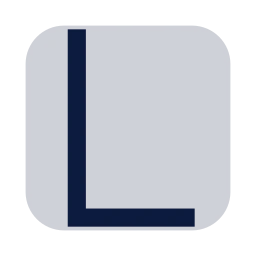 Letter l icon, Sharp Duotone style
