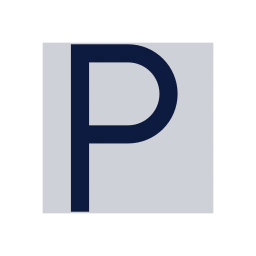 Letter p icon, Sharp Duotone style