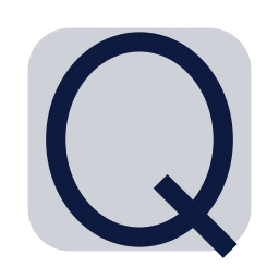 Letter q icon, Sharp Duotone style