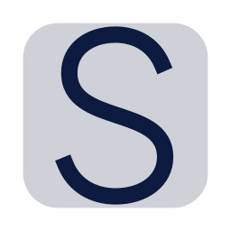 Letter s icon, Sharp Duotone style