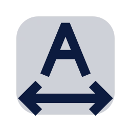 Letter spacing icon, Sharp Duotone style