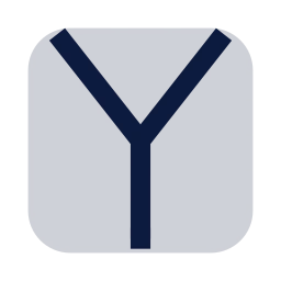 Letter y icon, Sharp Duotone style