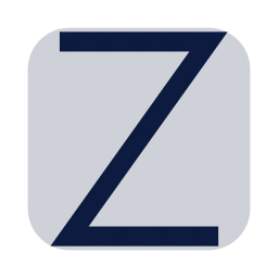 Letter z icon, Sharp Duotone style