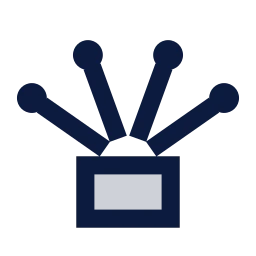 Lidar icon, Sharp Duotone style
