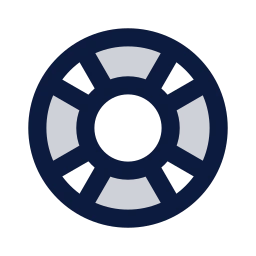 Lifebuoy icon, Sharp Duotone style