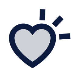 Like burst icon, Sharp Duotone style