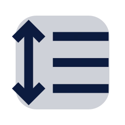 Line height icon, Sharp Duotone style