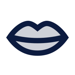 Lips icon, Sharp Duotone style