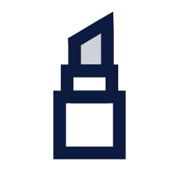 Lipstick icon, Sharp Duotone style