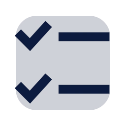 List check icon, Sharp Duotone style