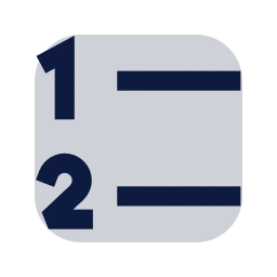 List numbers icon, Sharp Duotone style