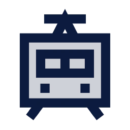 Local train icon, Sharp Duotone style