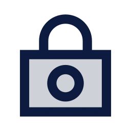 Lock combination icon, Sharp Duotone style