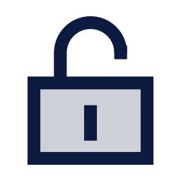 Lock open icon, Sharp Duotone style