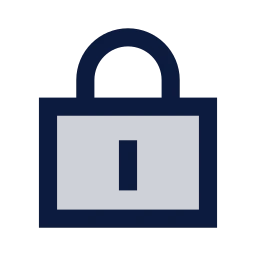 Lock icon, Sharp Duotone style