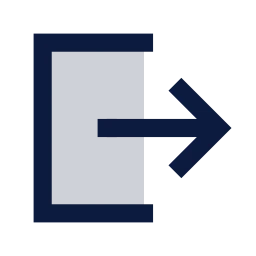 Logout icon, Sharp Duotone style